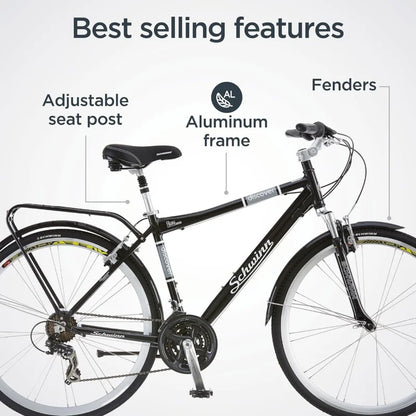 Men and Women 21-Speed Hybrid Bicycle