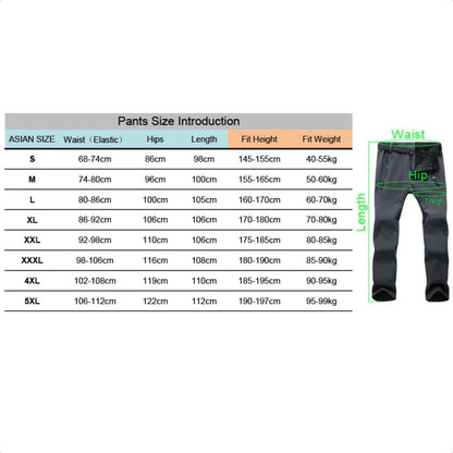 Men's Water Resistant Windproof  Hiking Pants