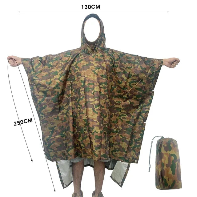 Portable 3 In 1Hiking Camping Poncho