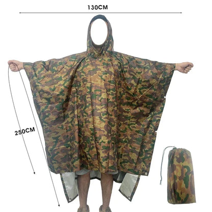 Portable 3 In 1Hiking Camping Poncho
