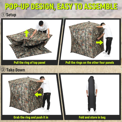 Pop Up Ground Blind with Carrying Bag