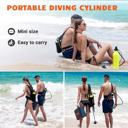 Portable 2L Mini Oxygen Tank Snorkeling Set