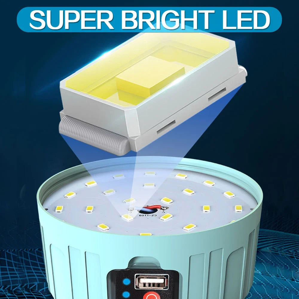 Portable Lightweight Solar Rechargeable Outdoor LED Light