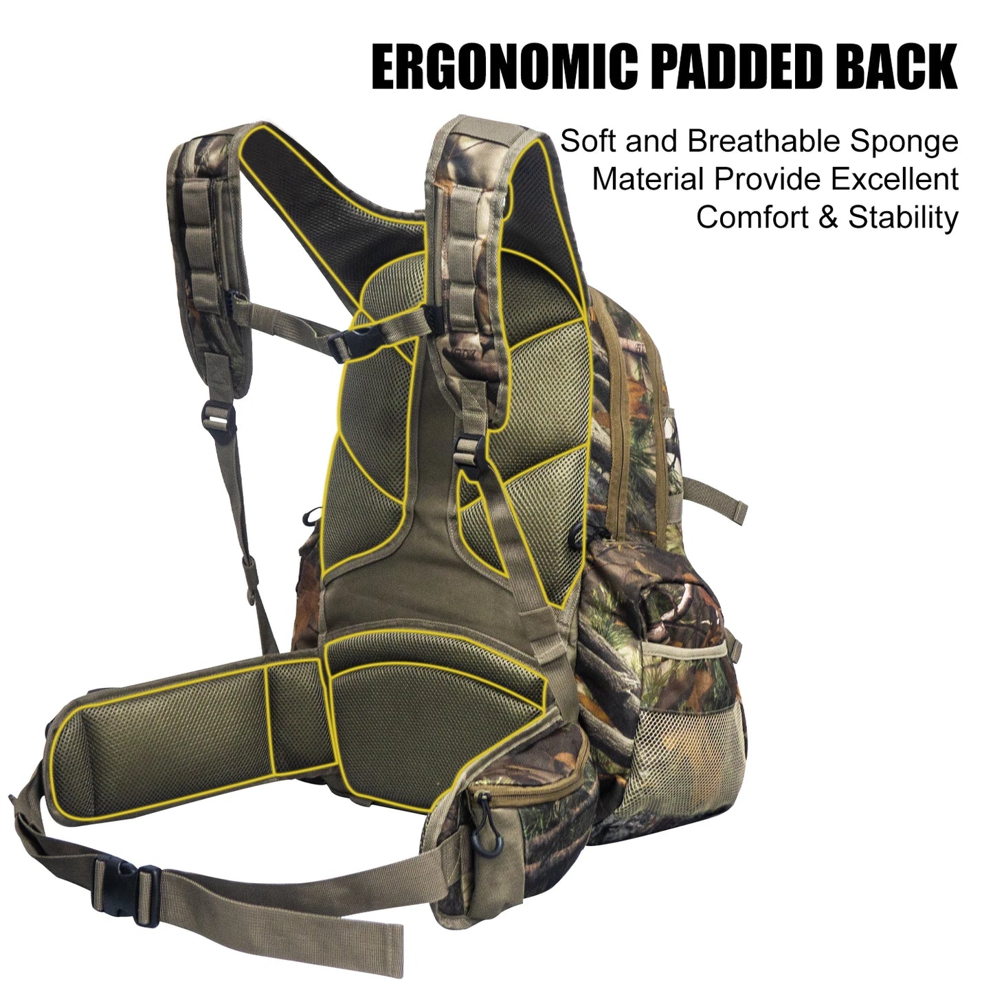 35L Hunting Backpack with Gun Bow Pocket