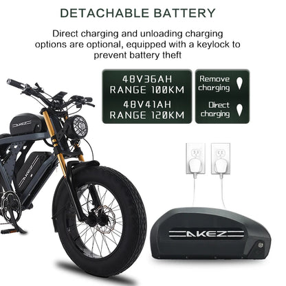 Adult Electric Motorcycle With Dual Battery