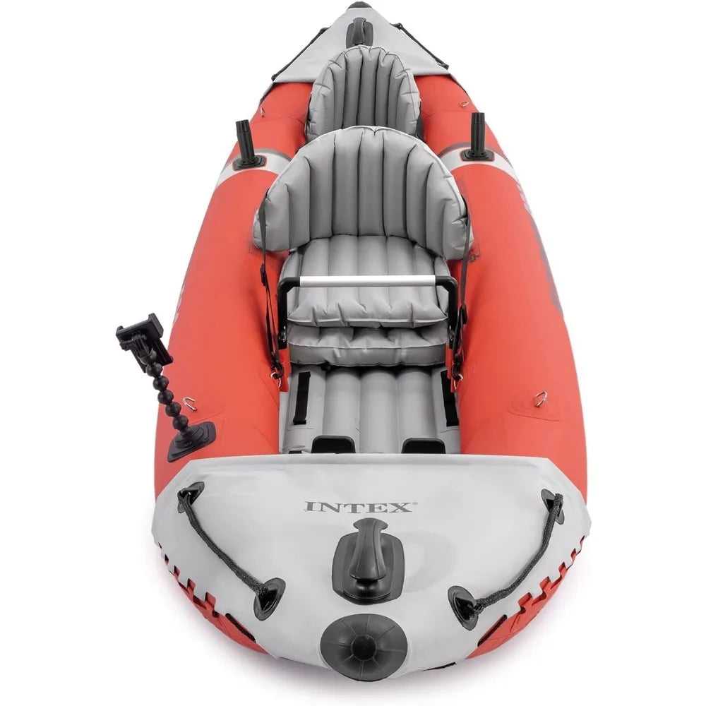 Inflatable Kayak With Paddles and High-Output Pump