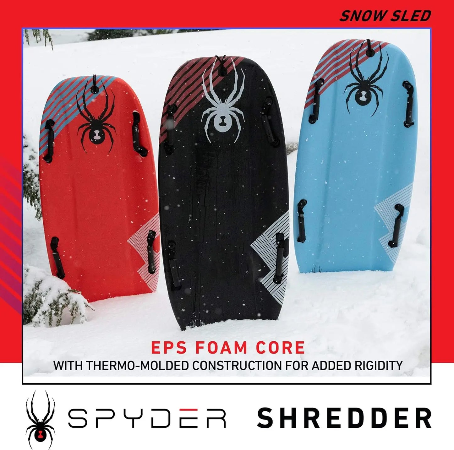 Molded Foam Snow Sled with Hardcover Bottom