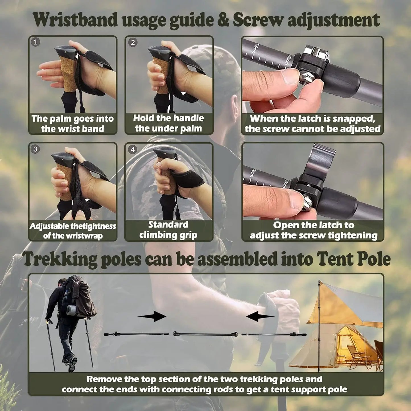 Collapsible Lightweight Trekking Poles