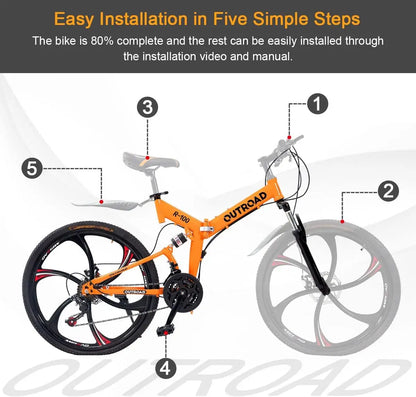 26 Inch Folding Mountain Bike