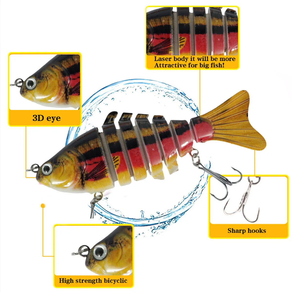 5 Pc Lifelike Artificial Swimbait