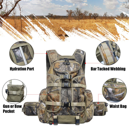 35L Hunting Backpack with Gun Bow Pocket