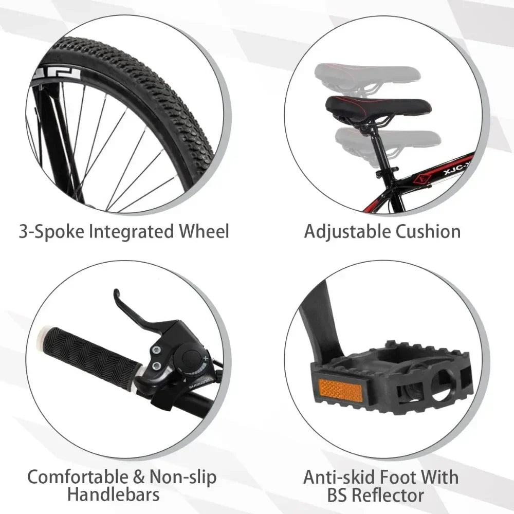 21-Speed Dual Disc Brake Mountain Bicycle