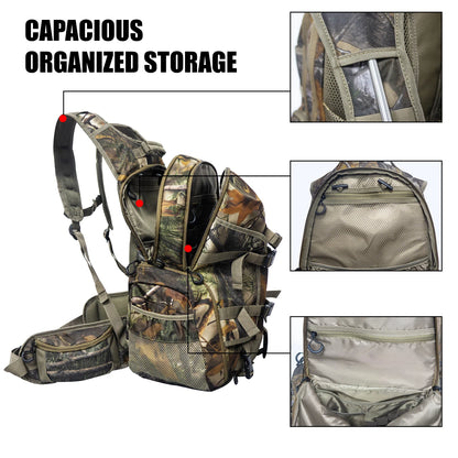 35L Hunting Backpack with Gun Bow Pocket