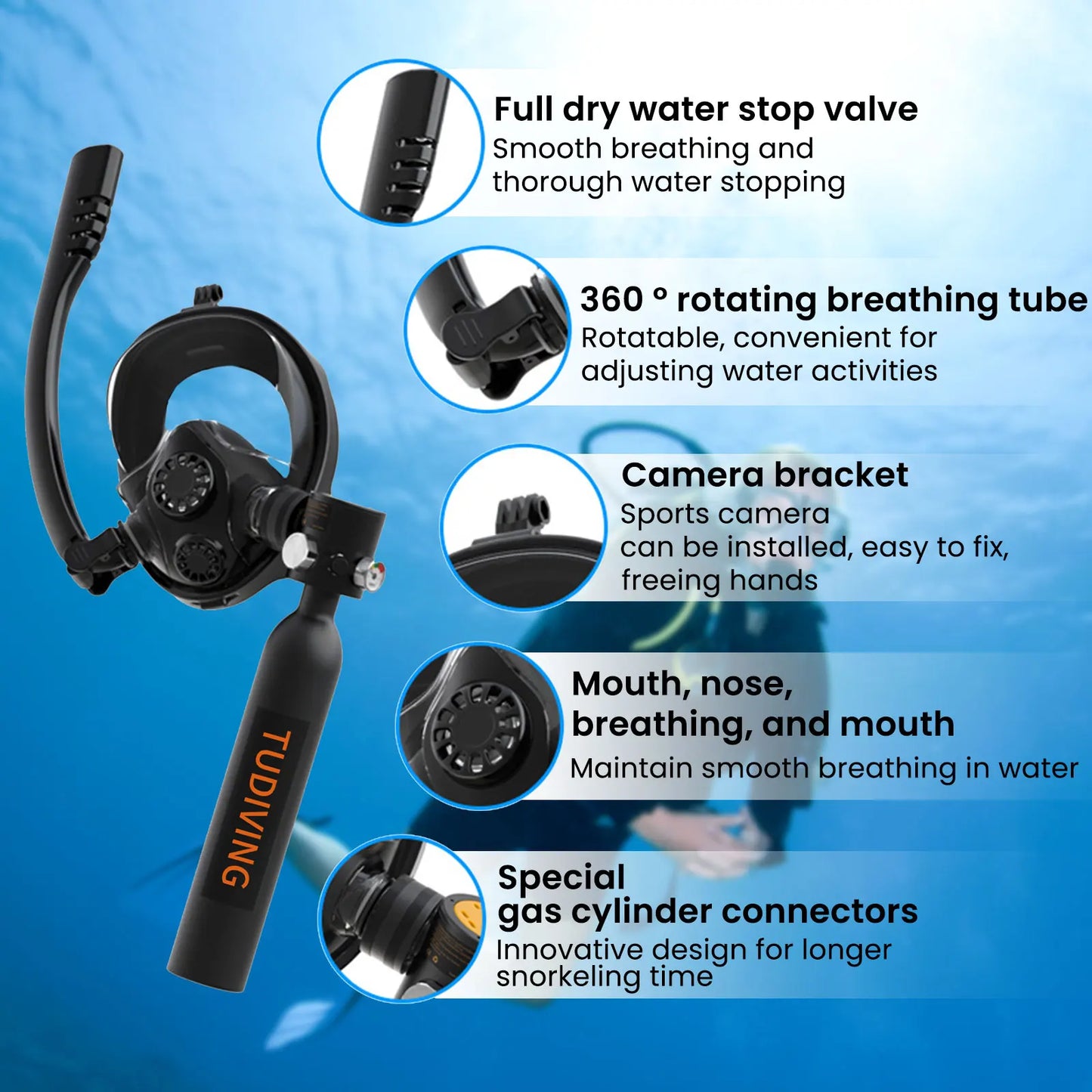 Portable Travel Diving Kit for Scuba Diving