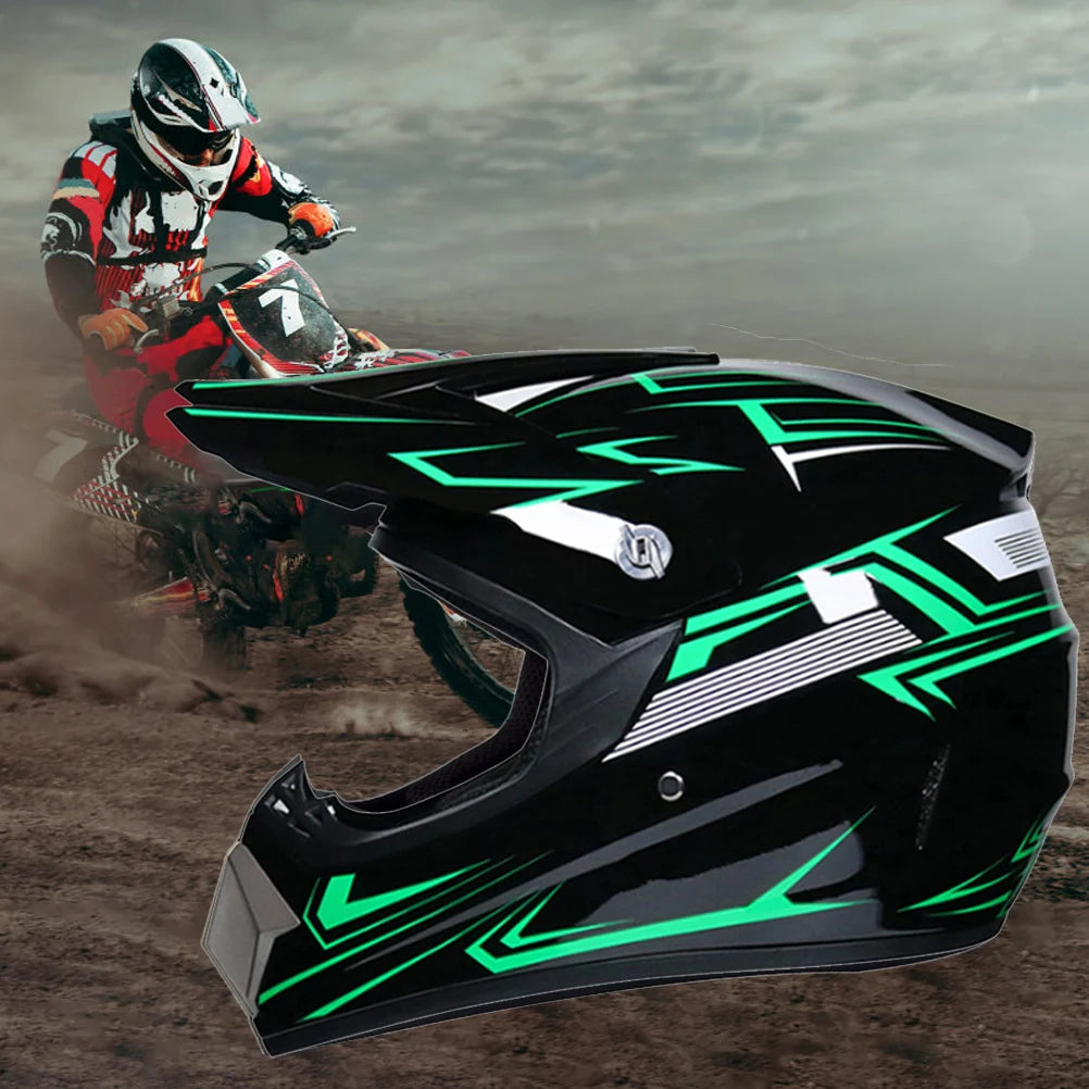 Motocross Helmet with Goggles Gloves Face Cover