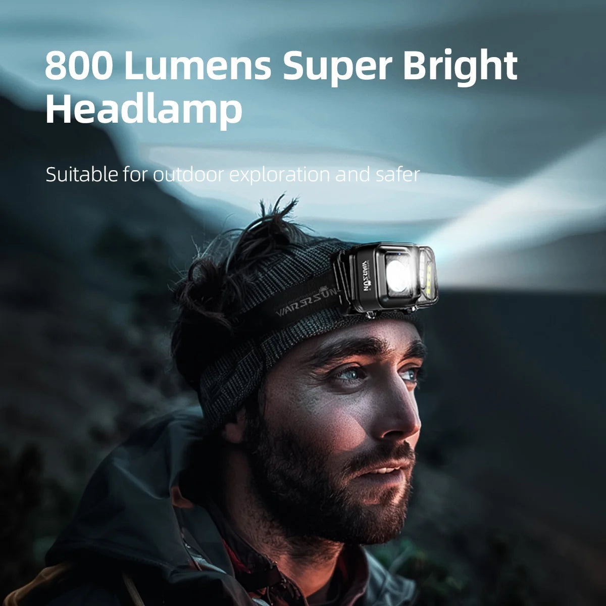 Head Light with White Red Light