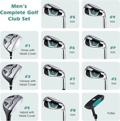 12 Piece Men’s Complete Golf Club Set