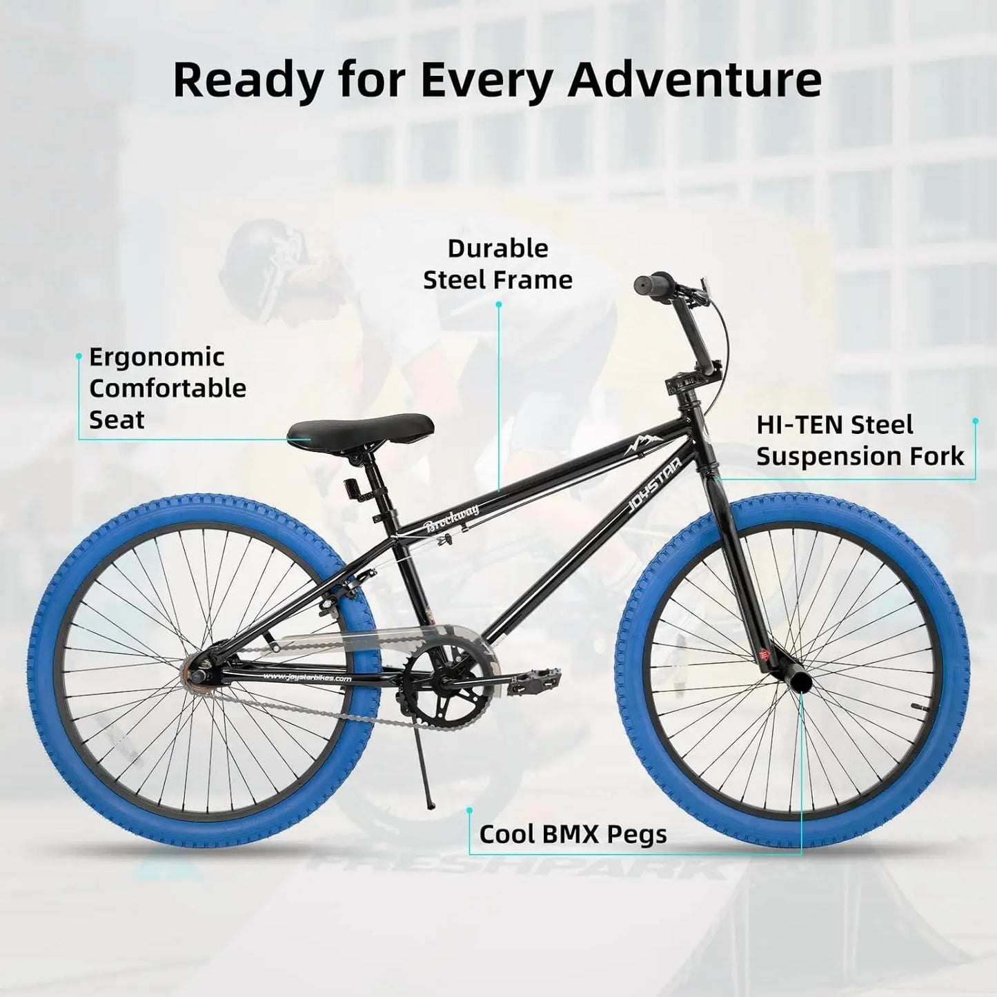 24" Kids Beginner Freestyle BMX Bike