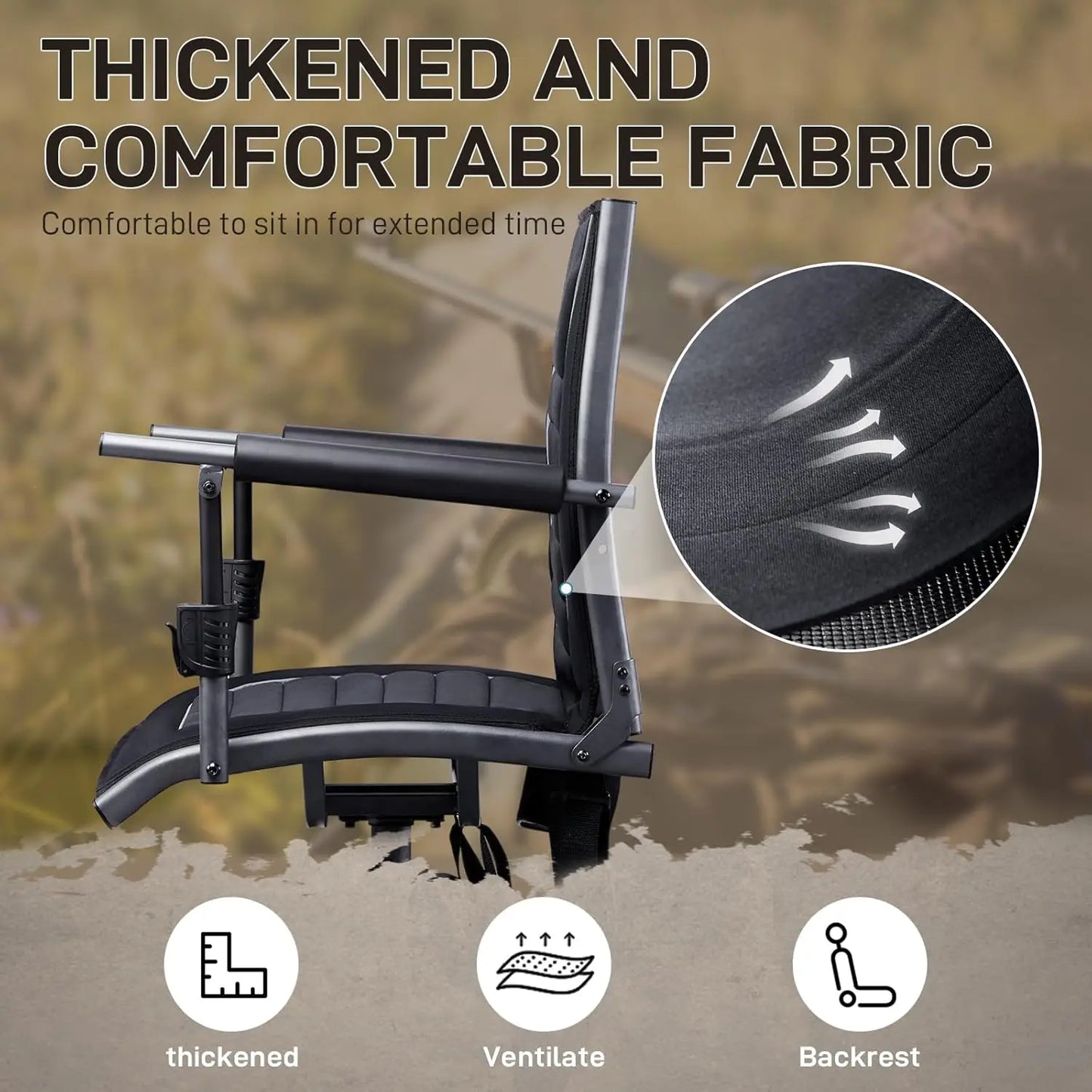 Adjustable Folding Silent Swivel Hunting Chair