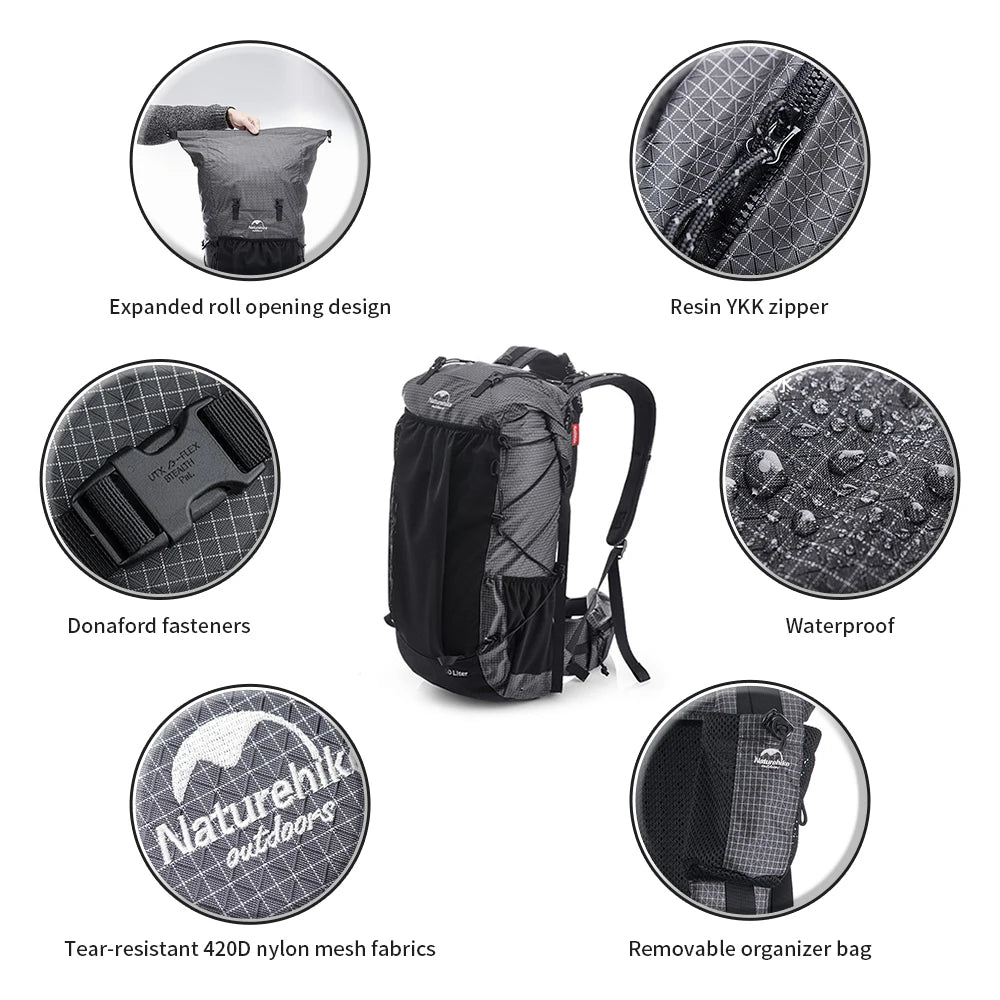 40L Waterproof Men's Adventure Backpack