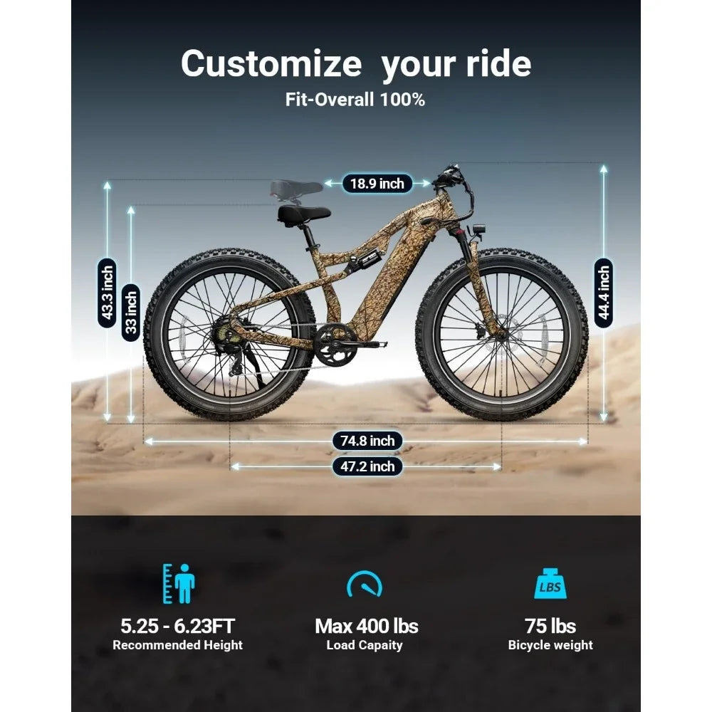 Fat Tire Full Suspension Ebike