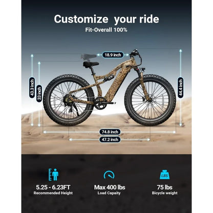 Fat Tire Full Suspension Ebike
