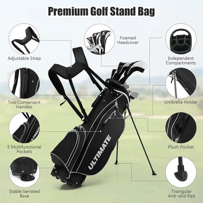 9/10 Piece Men's Complete Golf Clubs Set